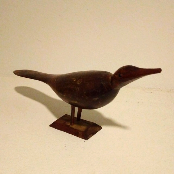 Artisan Hand Carved Rosewood Sandpiper Mid Century Modern Home Decor - Picture 3 of 11